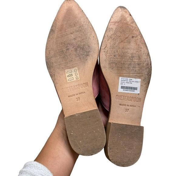 One Teaspoon Suede Leather Mules Pink Women’s Size 7 Slip On CottageCore Prarie - Picture 7 of 16